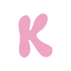 Bubble alphabet illustration
