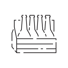 Beer Related Vector Line Icon. Contains such Icons as Barrel, Six-pack, Keg, Signboard, Mug, and more drinks. Alcohol pub or bar glass