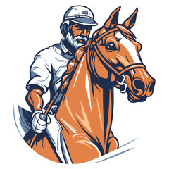 A  Polo Player mascot Vector Illustration