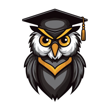 A Owl Scholar mascot Vector Illustration