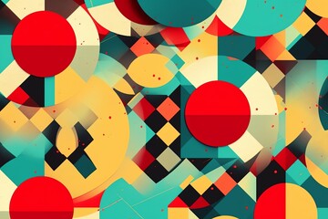 Retro Remixed Absract Geometric Background