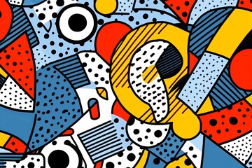 Obraz premium Retro Remixed Abstract Artistic Background