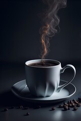 Cup of coffee. AI generated illustration
