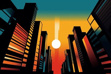 Obraz premium Simple Urban Architecture Minimalist Background Design