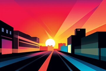 Simple Urban Architecture Minimalist Background Design