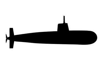 Military Submarine Silhouette. vector illustration