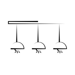 lamp hanging three icon vector illustration eps