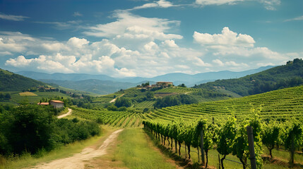 Fototapeta na wymiar Scenic European Vineyard