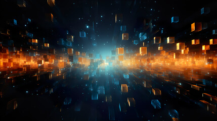 Cubed abstract background 