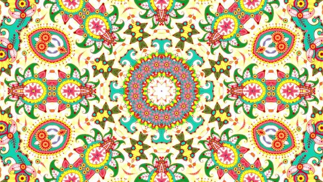 Abstract Colorful Background. Mandala 4K.