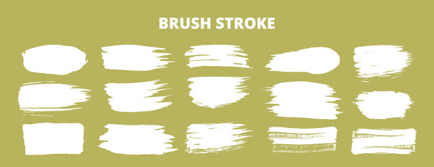 White color brush stroke big collection vector file