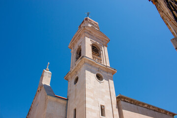 Obraz premium Church of the Holy Cross (Crkva Sv. Križa) in Split (Zvonik i kapelica sv. Arnir) in the state of Split-Dalmatien Croatia
