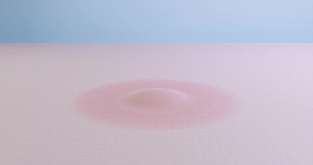 3d abstract animation of the appearance of pimples, rashes. Redness, itchy seal, red halo. healthy lifestyle, skin care, beauty, cosmetics, brand of moisturizers