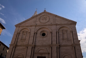 Fototapeta na wymiar Italy, Pienza , 25 April 2023 Church of Pienza