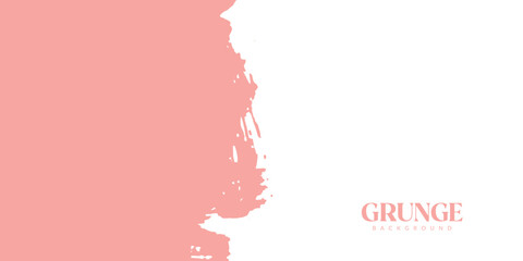 Vector abstract brush stroke grunge background in pastel pink color banner, poster, design