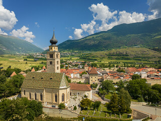 Blick auf die Stadt Glurns von der Pfarrkirche St. Pankratius
