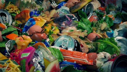 Big Pile Of Trash Moving Shot
