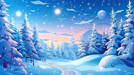 Christmas winter background