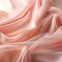 Abstract background of peach silk or satin. 3d render illustration.Generative AI