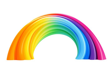 Rainbow on a Solid White Background. Ai
