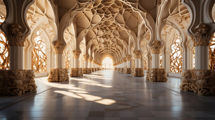 interior of a mosque.generative ai