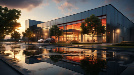 modern building exterior.generative ai