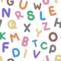 Cute chalk paint alphabet 