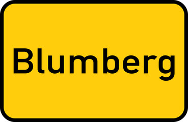 City sign of Blumberg - Ortsschild von Blumberg