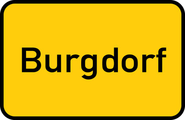 City sign of Burgdorf - Ortsschild von Burgdorf