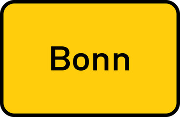 City sign of Bonn - Ortsschild von Bonn