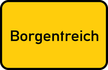 City sign of Borgentreich - Ortsschild von Borgentreich