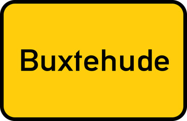 City sign of Buxtehude - Ortsschild von Buxtehude