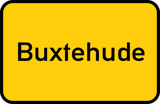 City sign of Buxtehude - Ortsschild von Buxtehude
