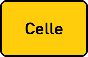 City sign of Celle - Ortsschild von Celle