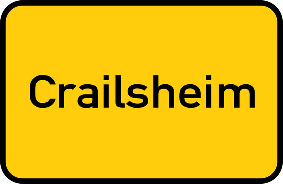 City sign of Crailsheim - Ortsschild von Crailsheim