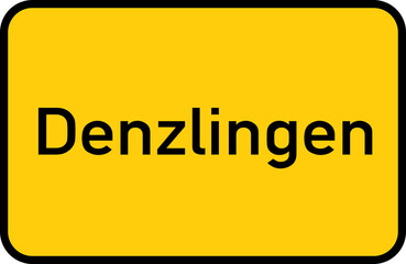 City sign of Denzlingen - Ortsschild von Denzlingen