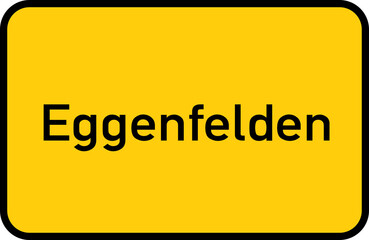 City sign of Eggenfelden - Ortsschild von Eggenfelden