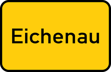 City sign of Eichenau - Ortsschild von Eichenau