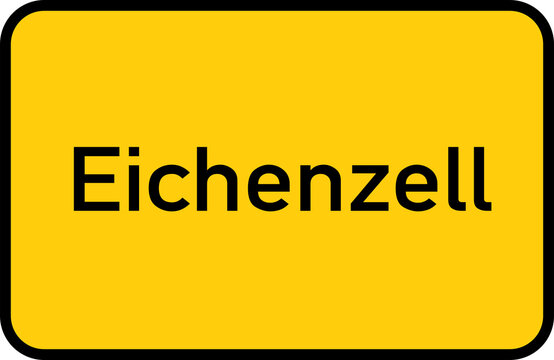City sign of Eichenzell - Ortsschild von Eichenzell