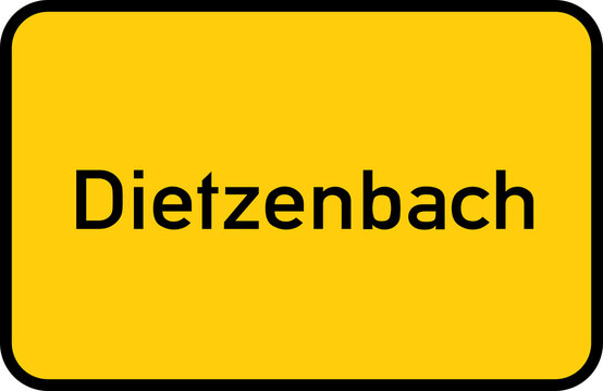 City sign of Dietzenbach - Ortsschild von Dietzenbach