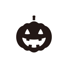Jack-o'-lantern icon.Flat silhouette version.