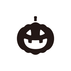 Jack-o'-lantern icon.Flat silhouette version.