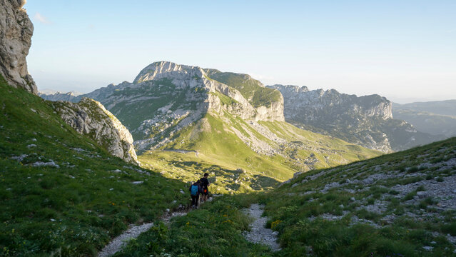 Bobotov Kuk hike in the Durmitor Mountains near Žabljak, Montenegro.