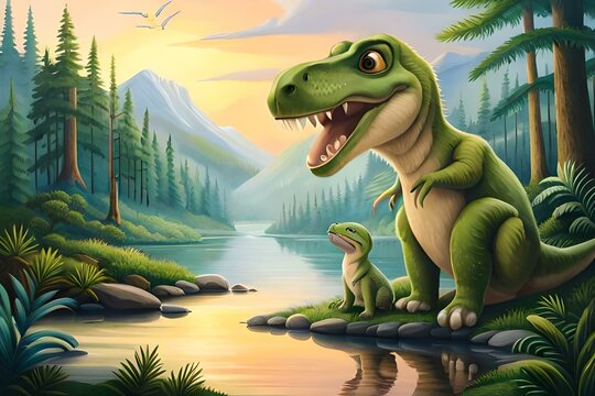 tyrannosaurus rex dinosaur Generated AI