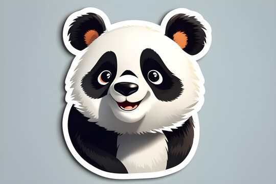 panda, panda picture, panda drawing, panda emoticon, animal drawing, animal emoticon, presentation,Illustration. Generative AI