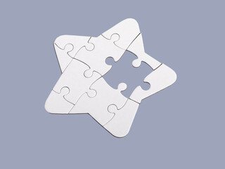 Missing lacking puzzle piece. Negative feedback concept