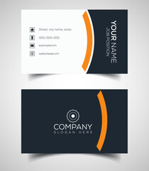Double-sided creative and modern business card template. Vector illustration