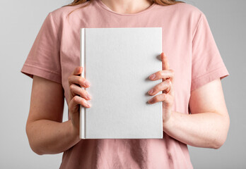 Hands holding book mockup, cover mock up