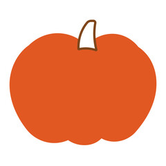 pumpkin orange autumn food line element icon