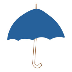 umbrella color open long line element icon